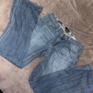 a.n.a distressed Light Blue Flare Jeans. Women’s Size 8p; 28inch inseam